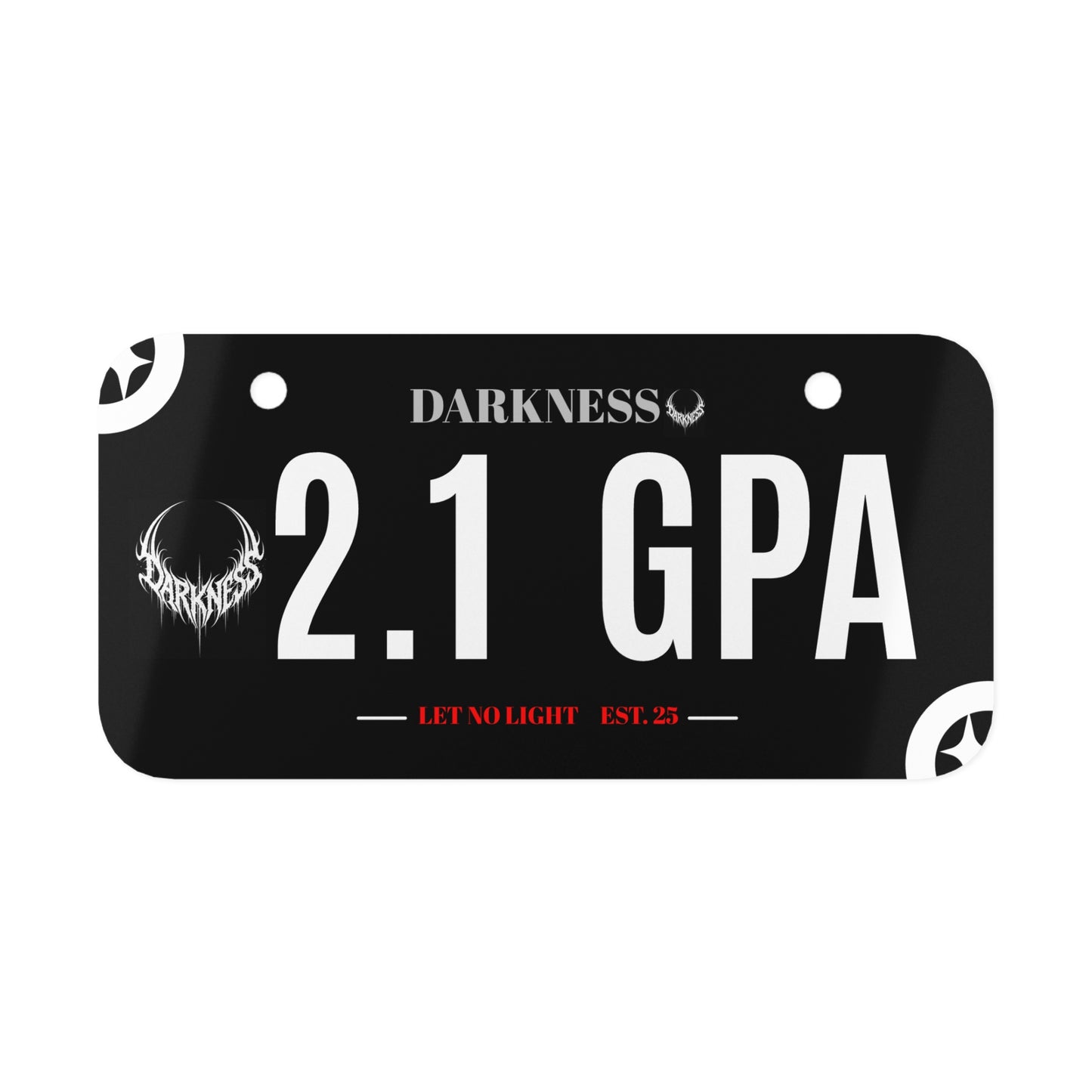 Darkness "2.1 GPA" *Mini* License Plate