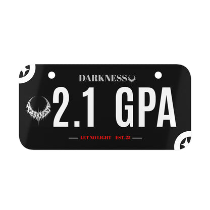 Darkness "2.1 GPA" *Mini* License Plate