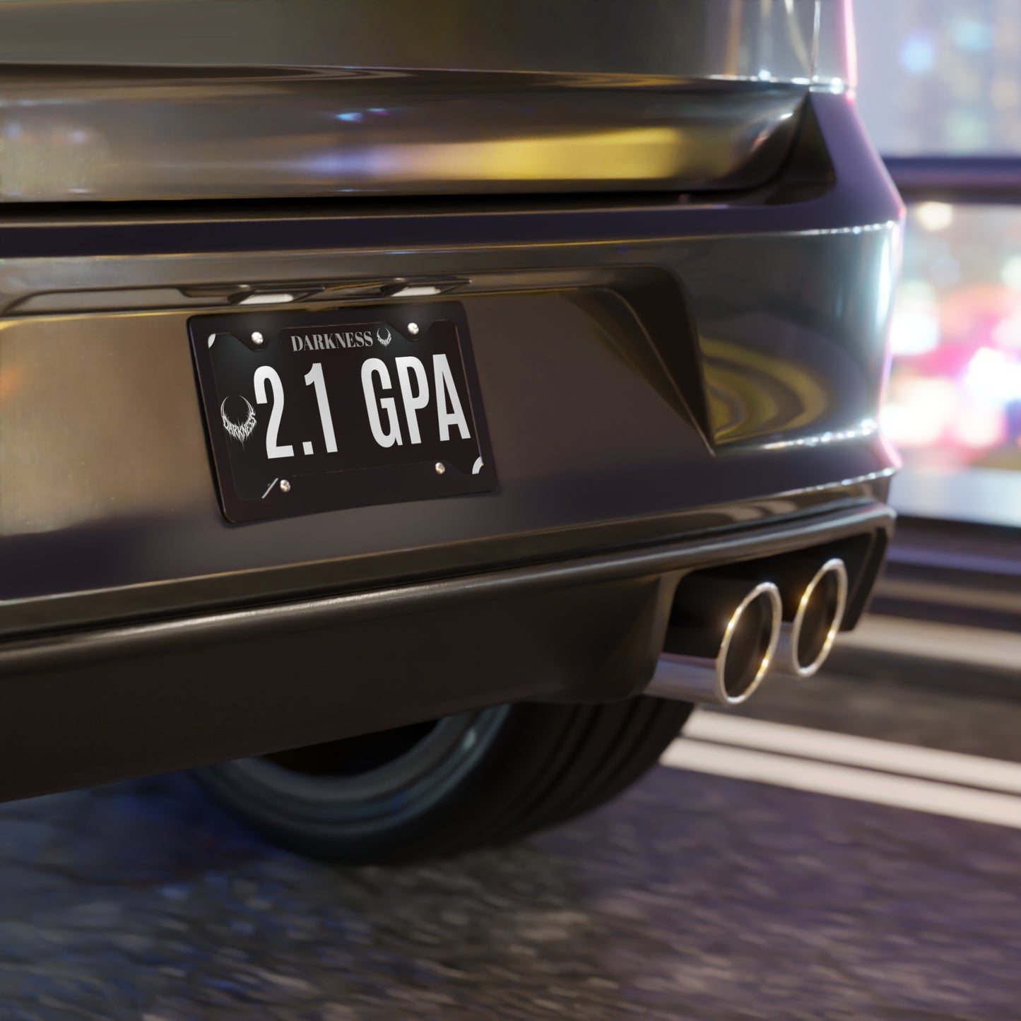Darkness "2.1 GPA" License Plate