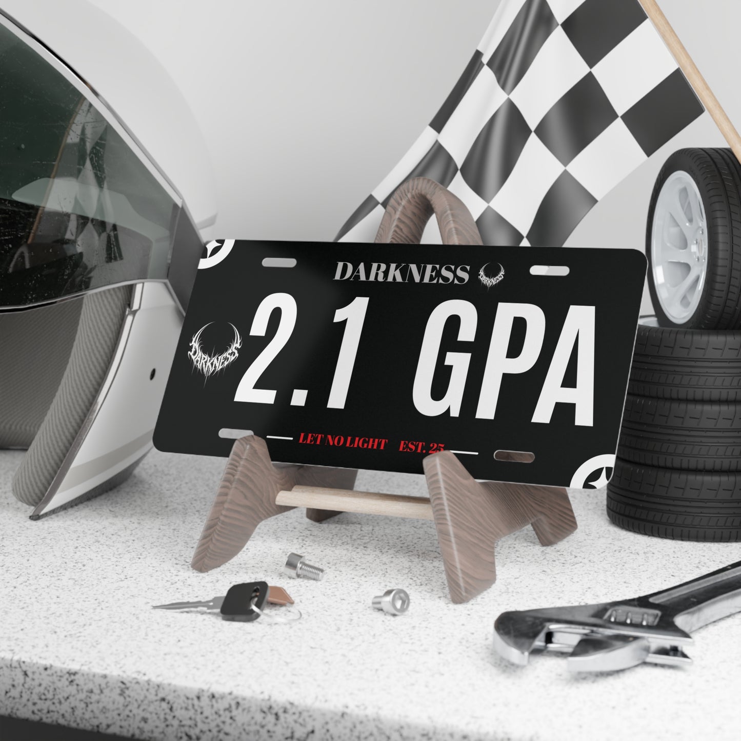 Darkness "2.1 GPA" License Plate